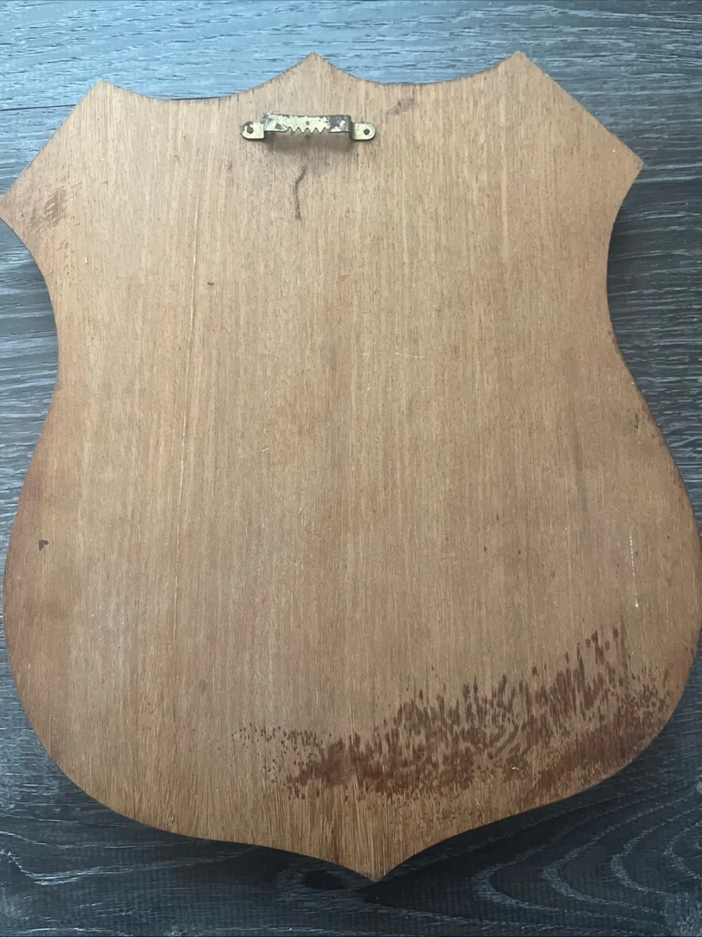 Wooden Shield Plaque with Nautical Emblem